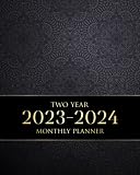  2023-2024 Monthly Planner: Black Cover 2 Year Monthly Planner Calendar Schedule Organizer January 2023 to December 2024 (24 Months) With Federal Holidays and inspirational Quotes