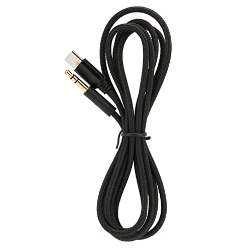 LKUREASDR Cable de audio auxiliar de tipo C a jack de 3,5 mm, cable de audio para auriculares compatible con MDR‑1A, XB950, Z1000, H6, H9 y MSR7; cable trenzado de OFC de 1,5 m con