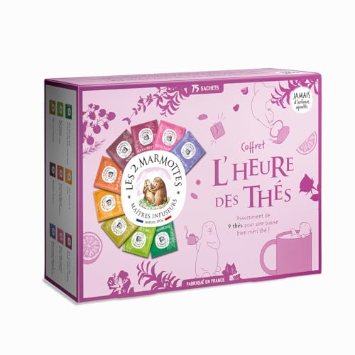 Les 2 Marmottes - Coffret L'Heure des Thés 75 Sachets - 9...