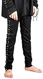 ThePirateDressing Medieval Renaissance Pirate Gothic Death Pants Costume [Black] (Large)