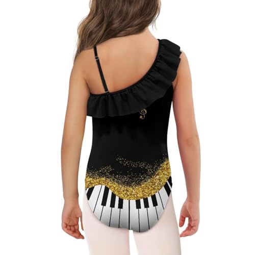 Teen Girls One Piece One Shoulder Swimsuits Ruffle Bathing Suit Kids Hawaiian Beach Halter Swimwear Size 3-14Y3