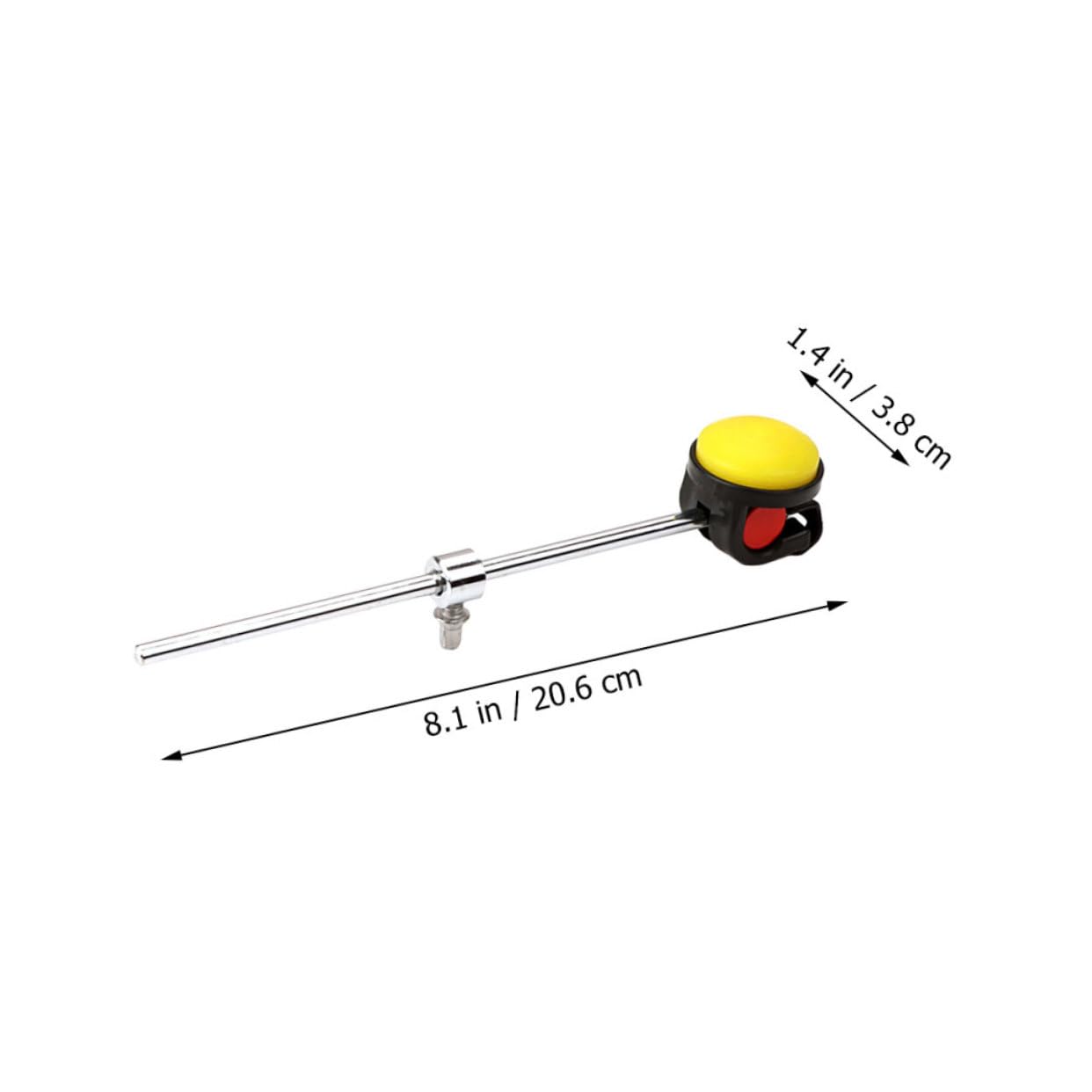 HEMOTON Bass Drum Beater Pad Snake Shape Silicon Mallet Drum Mallet Hammer Bass Drum Accessories Yellow Wc41a
