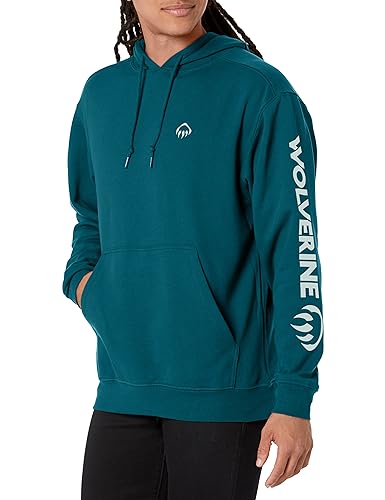 Wolverine Men's Graphic Hoodie with Sleeve Logo