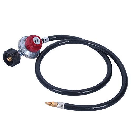 GasSaf High Pressure Propane Regulator Adjustable 0-5PSI Connector with CSA Certified 4FT LPG Hose for Turkey Fryer, Outdoor Cooker, Burner and More - Thumbnail 3