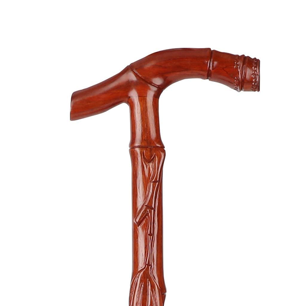 Muletas Bastones De Madera Caneolid De Madera Mango Cómodo Bastón Retro Antideslizante Tallado A Mano, Abuela/Abuelo