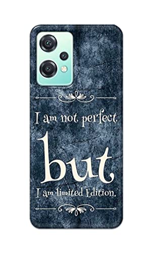 Image of Printed Hard Back Cover Case for OnePlus Nord CE 2 Lite 5G Back Cover (I Am Not Perfect I Am Limited Edition) -1803
