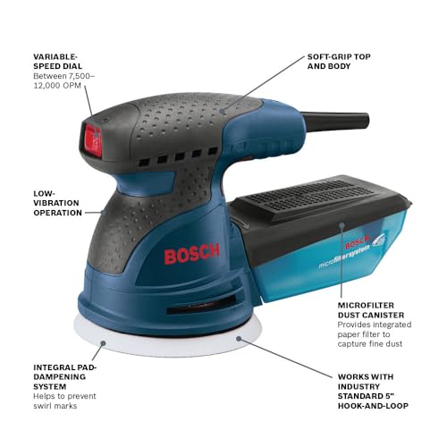 Bosch ROS20VSK 5 In. Palm Random Orbit Sander/Polisher thumbnail 2