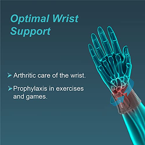 Image of TYNOR Wrist Brace with Double Lock, Grey, Medium, 1 Unit