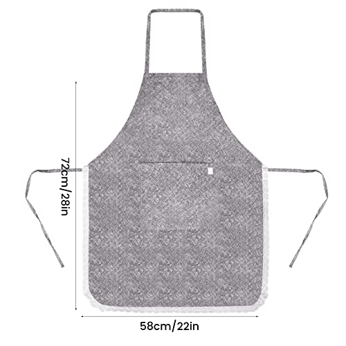 Grembiuli da Cucina 100% Cotone per Ristorante Caffetteria, Grembiuli Pettorina da Chef per Donna con Tasca, Grembiule Cuoco, Chef Bib Aprons for Women, Grembiule da Forno per Casa - immagine 3