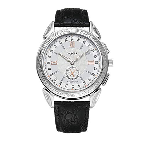 Montre à quartz pour homme LULI montre-bracelet en cuir classique design unique