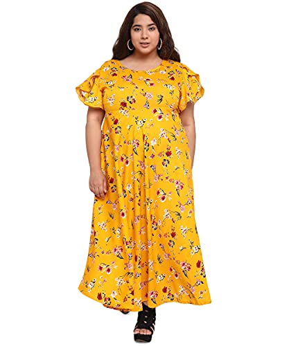 Image of OOMPH! Women's Western & Fusion wear Crepe A-Line Maxi Dress - mdfoil