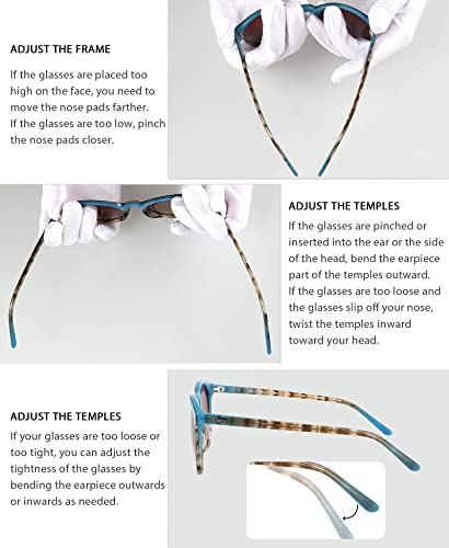 Duco Retro Round Uv400 Polarized Sunglasses For Women Men Vintage Shades Classic Acetate Frame Trendy Sunglass Dc1230 (Blue Tortoise) #TOP5