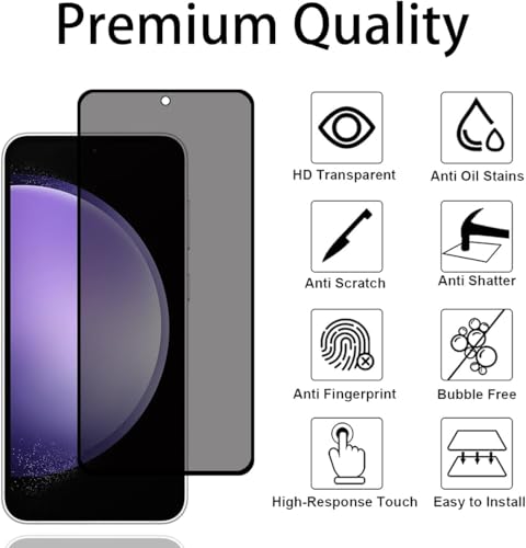 Image of ZARALA Privacy Screen Protector for For Redmi Note 14 5G Fingerprint is Not Working Anti-Spy Tempered Glass Film, 9H Hardness, Anti Bubble-Free, Anti-Spy Screen Protector