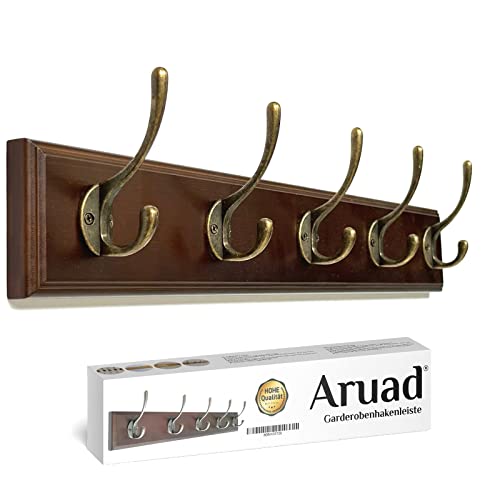 Garderobenleiste Braun , Wandgarderobe 61 cm mit einer soliden Dicke von 20...