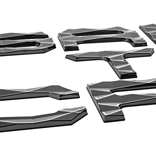 Letras para portón trasero en cromo negro profesional para Hyundai Santa Cruz