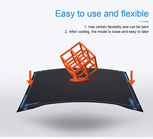 Biqu Upgrade Sss Spring Steel Sheet With Magnetic Sticker, 235X235Mm Ultra-Flexible Removable Surface Heated Bed Platform 3D Printer Parts Printing Build Plate For Ender 3/Ender3 Pro/Ender 5/B1 #TOP3