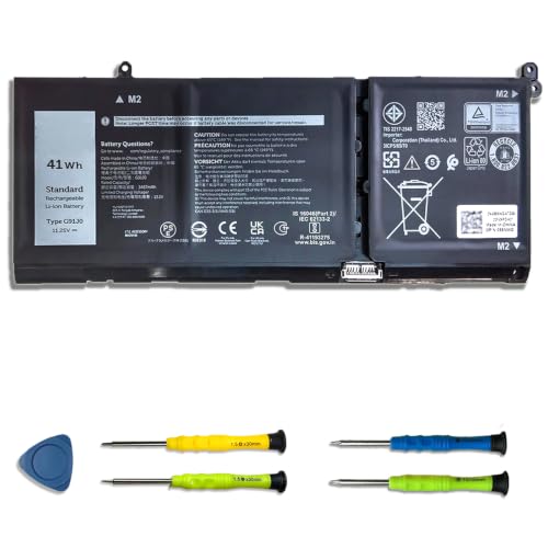 Image of 41Wh G91J0 Laptop Battery Dell Latitude 3520 3420 3320 3330 Inspiron 3510 3511 3515 3525 3530 5310 5410 5418 5510 5515 5518 14 Plus 7420 7415 2-in-1 Vostro 5620 5625 11.25V