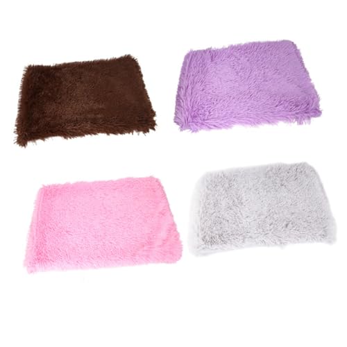 GALPADA Pet Fleece Cushion Soft Plush Blanket for Dogs Cats Cozy Winter Mat for Home Use Easy to Lightweight Durable Purple Color S
