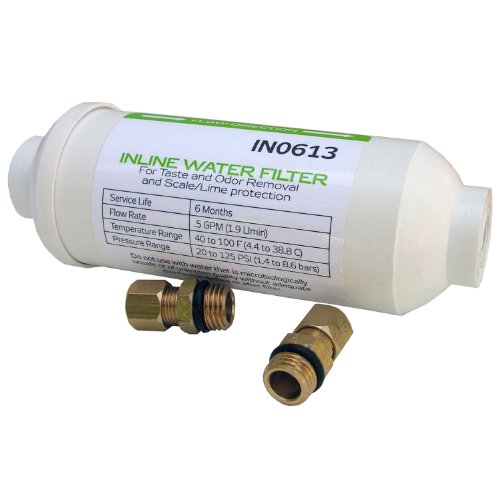 LASCO 37-1829 Inline Water Filter with Scale Eliminator and 1/4-Inch Compression Fittings
