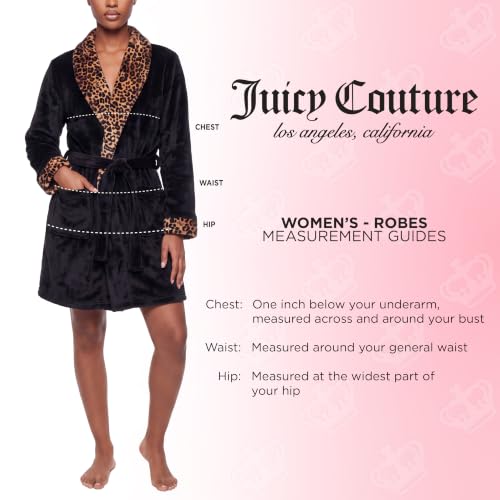 Image of Juicy Couture Women's Super Soft Luxe Plush Shawl Collar Robe