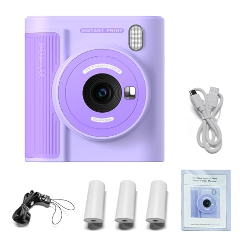 Caméra d'impression instantanée Docooler violette pour immortaliser les fêtes de famille