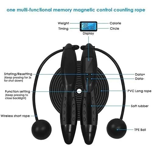Cuerda Para Saltar, Regulable, Digital E Inteligente