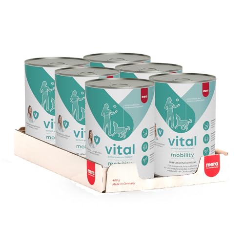 MERAVITAL Mobility (6x400g), Hundefutter nass, entzündungshemmendes Nassfutter für Hunde zur Unterstützung der Gelenkgesundheit