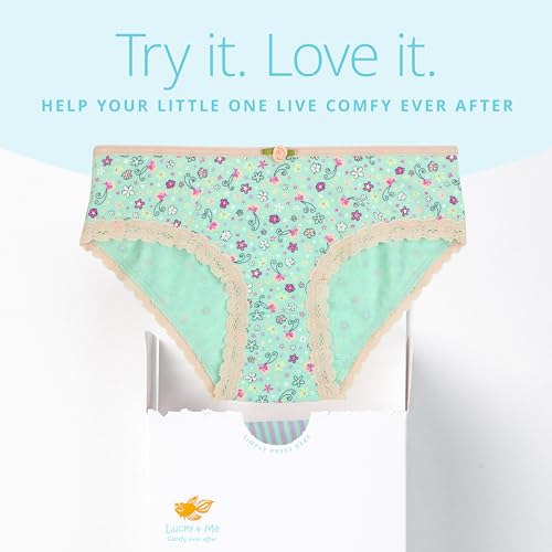 Lucky & Me | Ava Little Girls Bikini Underwear | Tagless | Soft Cotton Modal Spandex Blend | Colorful | 6-Pack4