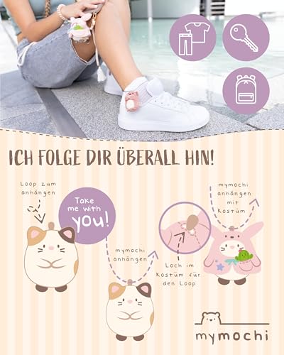 NICI MYMOCHI Kuscheltier Set - Hamster Kuscheltier Shai 8 cm mit Keks und Katzenkostüm in Geschenkbox, Flauschiges Stofftier zum Kuscheln, Spielen und Liebhaben - 61144