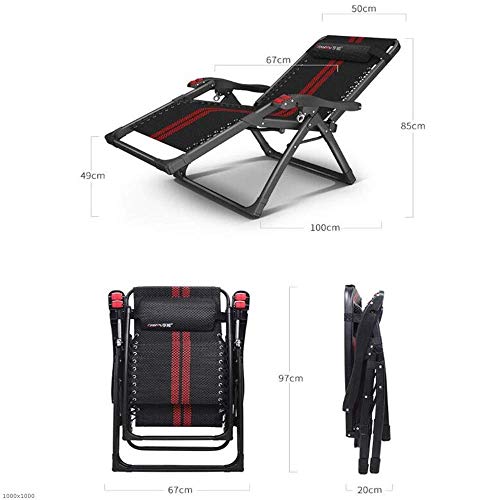 Chaises longues légères pliantes au design épuré avec coussin moelleux - 3