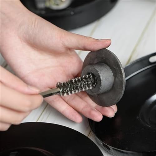 Image of 6 Pieces Stainless Steel Bore Brush Bristles Wire Brush for Power Drill Cleaning Wire Brush with Hex Shank Handle for Power Drill Cleaning Wire Brush
