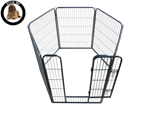 Ellie-Bo Heavy Duty 6-piece 100cm High Modular Dog Pen - Image 4