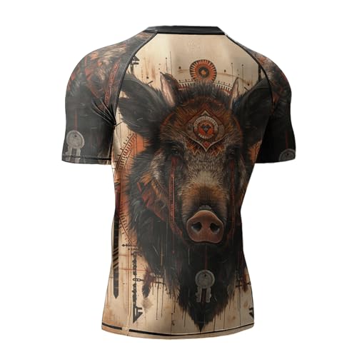 Rash Guard for Men BJJ, Activewear Cotton Spandex Compression Shirt Short Sleeve, Breathable Fabric4