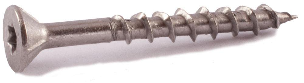 10 x 3 1/2 Simpson 6-Lobe Flat-Head Deck-Drive DWP Wood Screws 316 Stainless Steel (T25) - Box (1 lb - 56)
