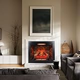 Donext 33 Inch Infrared Electric Fireplace, Fire Crackling...