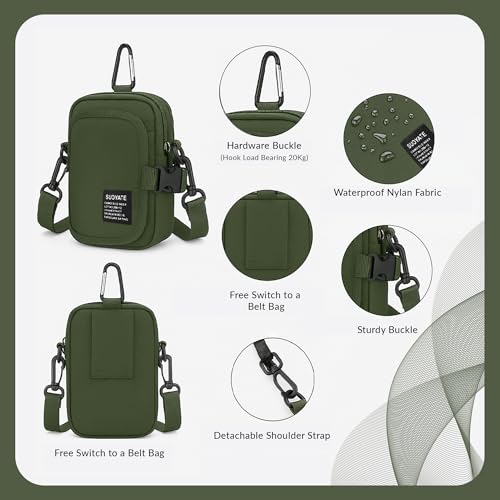 Image of CARRY TRIP Tactical Outdoor Sling Bag with Adjustable Strap, 2 Compartments, Water-Resistant Material, Keychain & Card Slots - Hiking, Camping & Travel Crossbody Bag for Men & Women