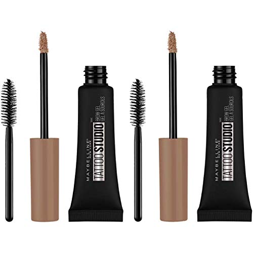 Maybelline TattooStudio Waterproof Eyebrow Gel Makeup, Soft Brown, 0.23 Fl Oz (Pack of 2)