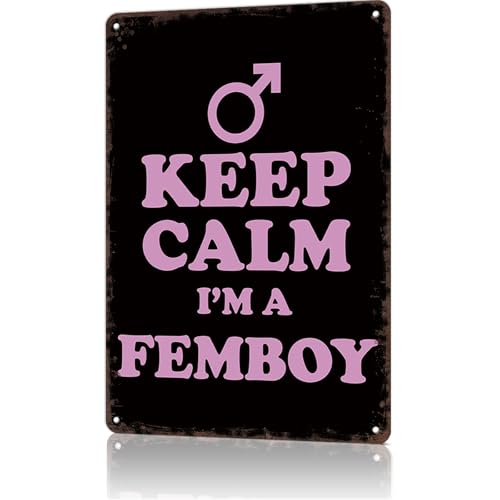 Vintage Metal Sign Femboy Gay Aesthetic Mtf Poster Retro Tin Signs Funny Aluminum Sign For Man Cave, Garage, Living Roome, Cafe And Pub Decoration 8 X 12 Inch
