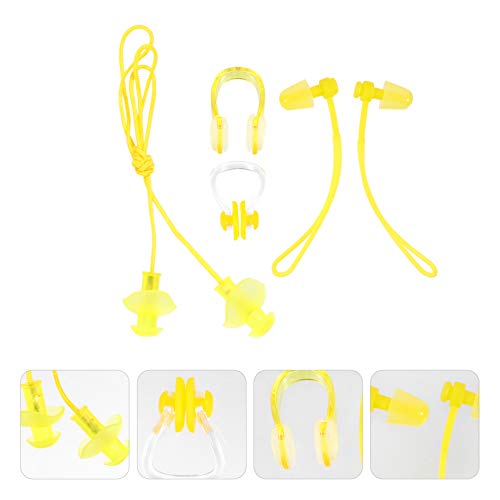 ABOOFAN Clips Nariz 4Pcs Amarelo À Prova D Água de Natação Nariz Plugues Tampões Parágrafo Os Adulto