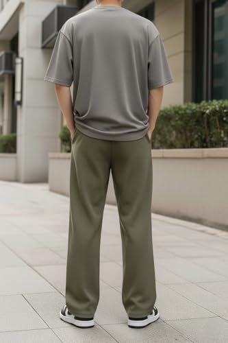 Image of dockstreet Men's /Unisex || Open Bottom || Stretchable || Drawstring Bottom Drawstring Pure Cotton Stretchable Baggy Jogger Pants