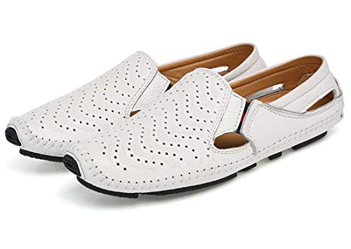 Men's Slip on Loafers Mule Sandals Clog Slippers Handmade Leather Casual Office House Shoes Non-Slip Sole Breathable Comfortable Soft for Walking Wedding Indoor Outdoor4