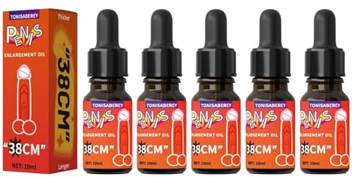 Enlargement Oil - Enlarge Massage Oil with Herbal Ingredients to Help Increase Size, Girth and Length - 0.34 Fl Oz by Tonisaberey (Pack of 5)