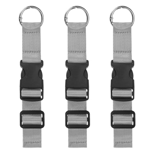 Image of M METERXITY 3-Pack Add A Bag Luggage Strap, Adjustable Suitcase Belt for Connecting Handbag /Backpack /Jacket, Luggage Connector [Dark Gray]