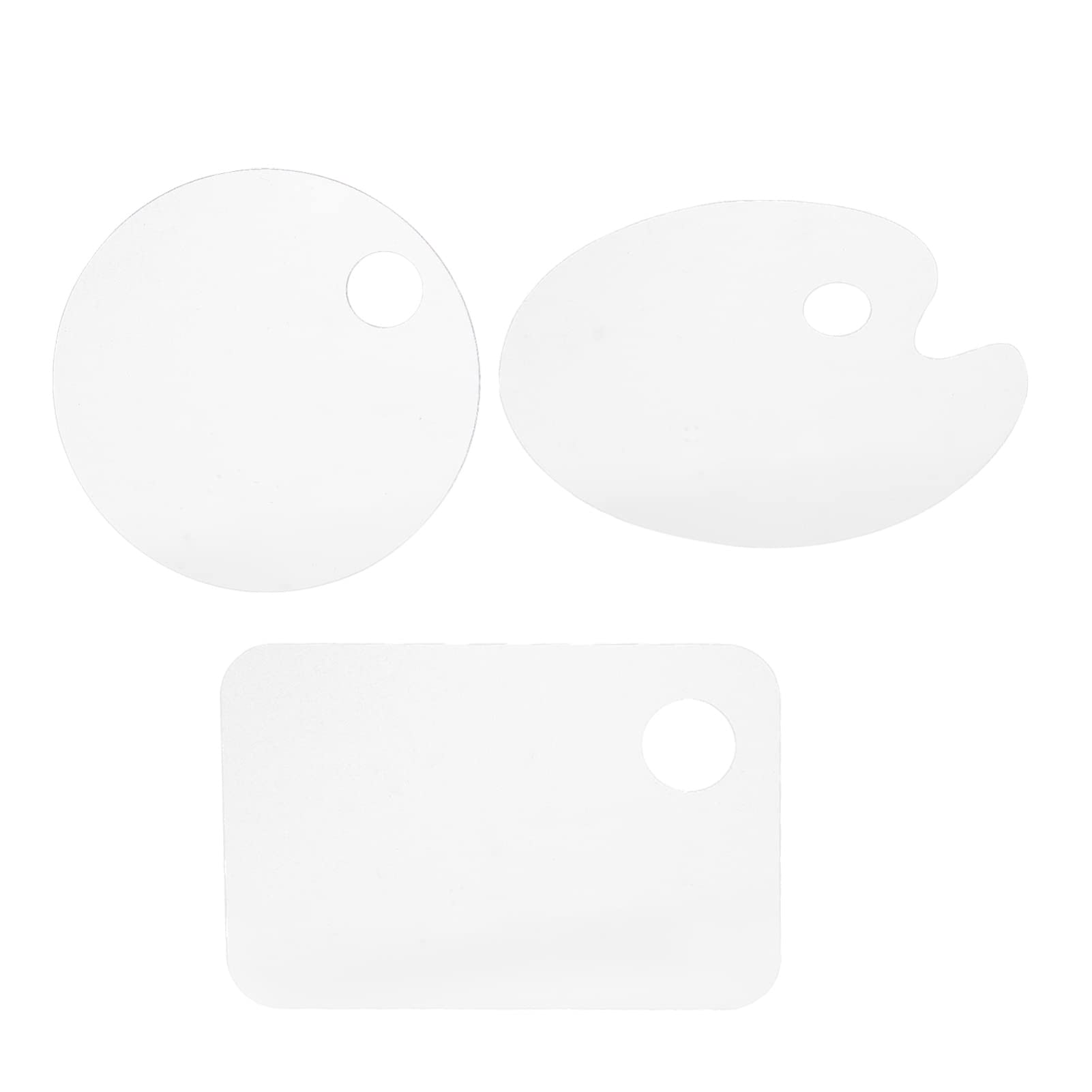 PHENOFICE 3pcs Pigment Holder Acrylic Palette Oil Painting Tray Watercolor Mixing Plate for Artists Boys and Girls