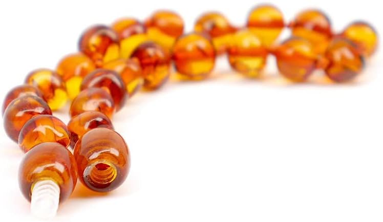 Baltic Amber Bracelet (Unisex) - Genuine Baltic Amber Beads (5.5 in.) - Image 3