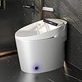Smart Toilet with Built-in Heated Seat, One-Piece Bidet Toilet, Tankless Toilet with Foot Sensor Flushing and LED Display