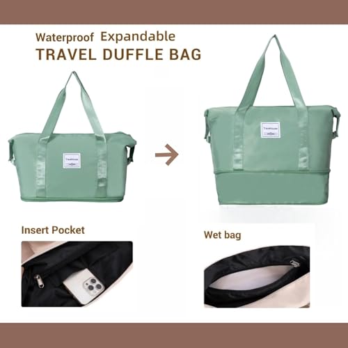 Travelhouse 5 Piece Luggage Sets with Spinner Wheels, Hardshell PP Suitcase Set with Tsa Lock, Lightweight Hardside Travel Suitcases with Waterproof Duffle Bag for Men Women4