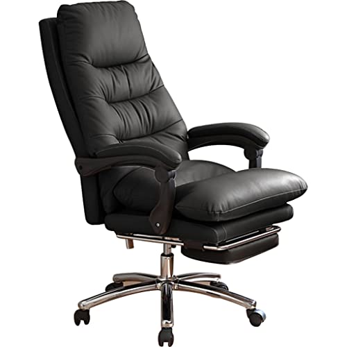 Silla ejecutiva de Cuero Resistente con Giro de 360° y apoyabrazos Unidos Silla de Oficina de Calidad Comercial para reuniones y Trabajo