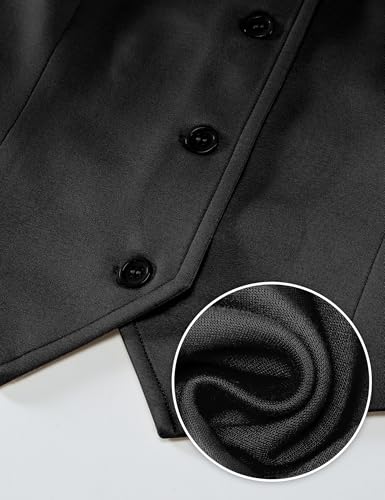 luvamia Vest Tops for Women Trendy Fashion Casual Summer Cropped Dressy Suit Vest Button Up Sleeveless Waistcoat Vests4