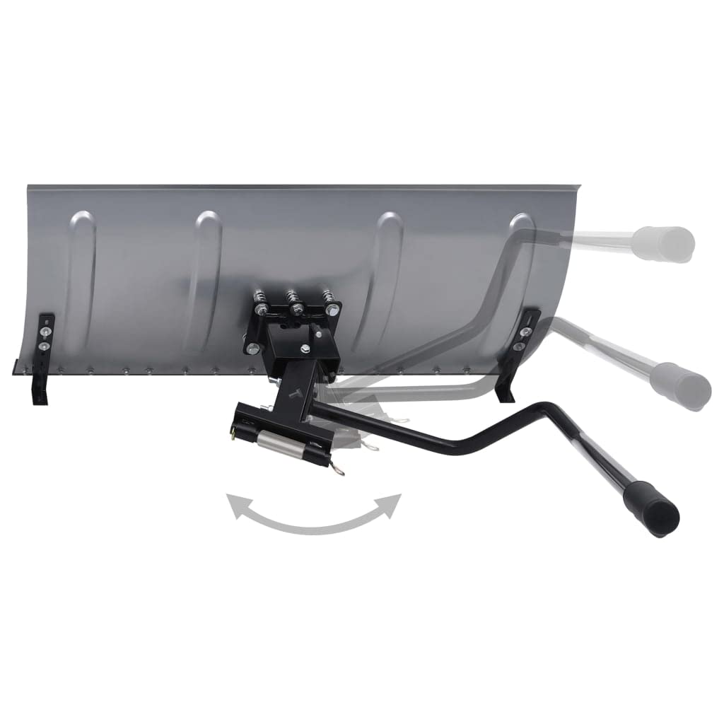 Willood Schneeschild für Rasentraktor mit Adapter Rasenmäher mit Adapter Anbausatz 3 Winkeleinstellungen Räumschild Schneepflug Schneeschieber 100 cm